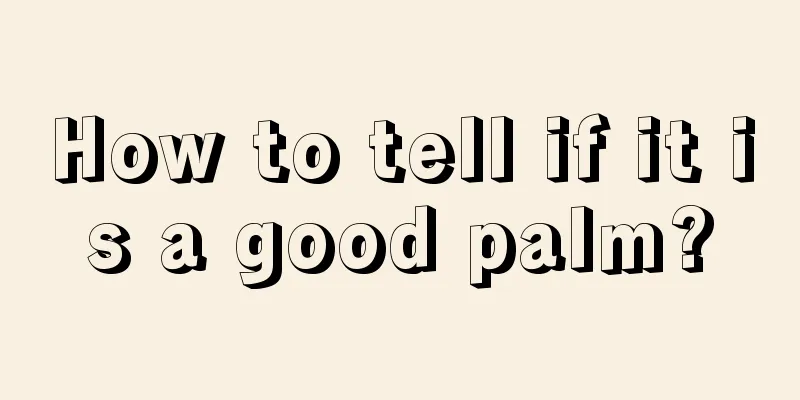 How to tell if it is a good palm?
