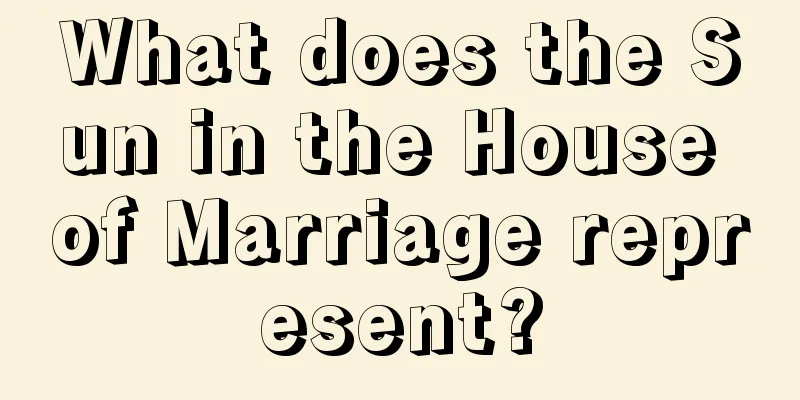 What does the Sun in the House of Marriage represent?