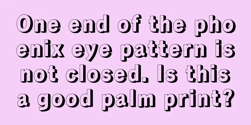 One end of the phoenix eye pattern is not closed. Is this a good palm print?