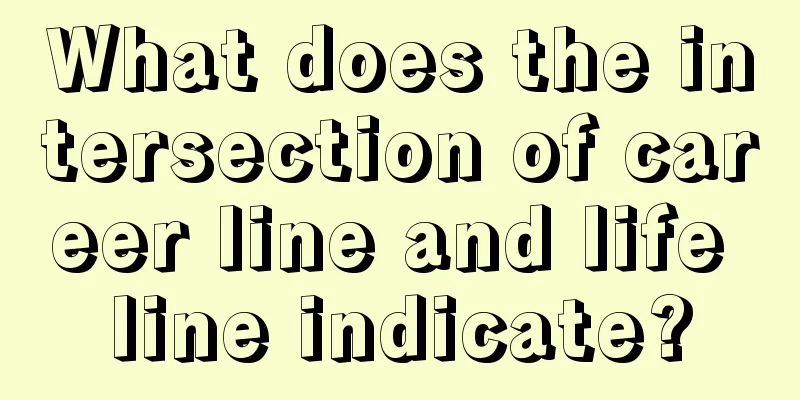 What does the intersection of career line and life line indicate?