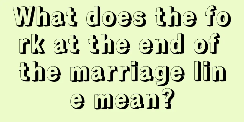 What does the fork at the end of the marriage line mean?