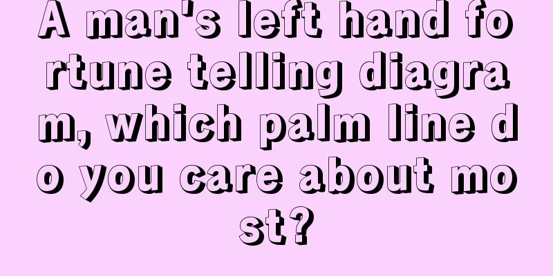A man's left hand fortune telling diagram, which palm line do you care about most?