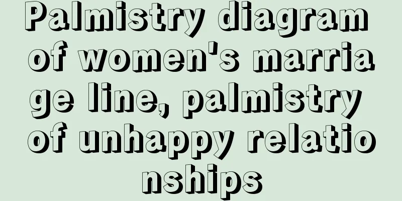Palmistry diagram of women's marriage line, palmistry of unhappy relationships