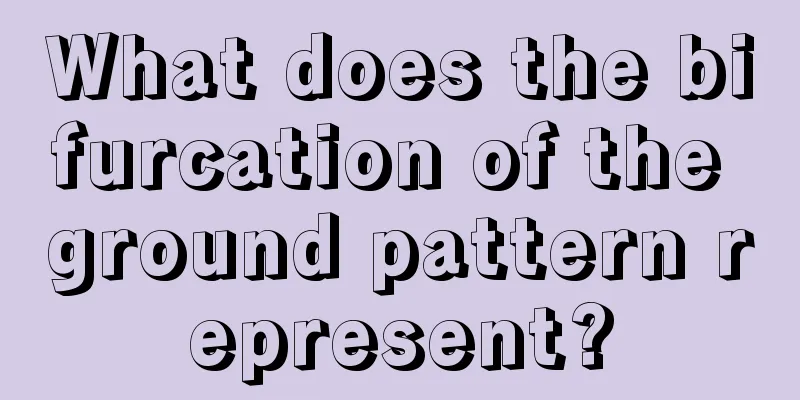 What does the bifurcation of the ground pattern represent?