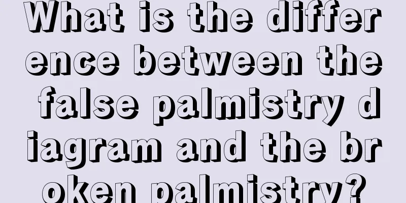 What is the difference between the false palmistry diagram and the broken palmistry?