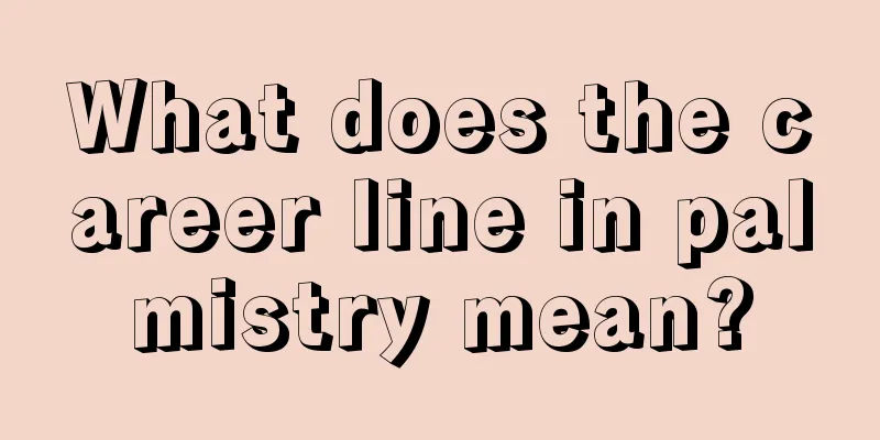 What does the career line in palmistry mean?