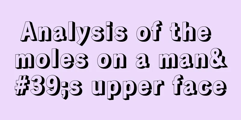 Analysis of the moles on a man's upper face