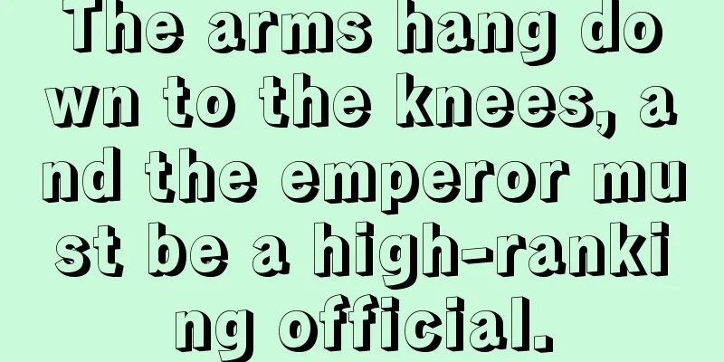 The arms hang down to the knees, and the emperor must be a high-ranking official.