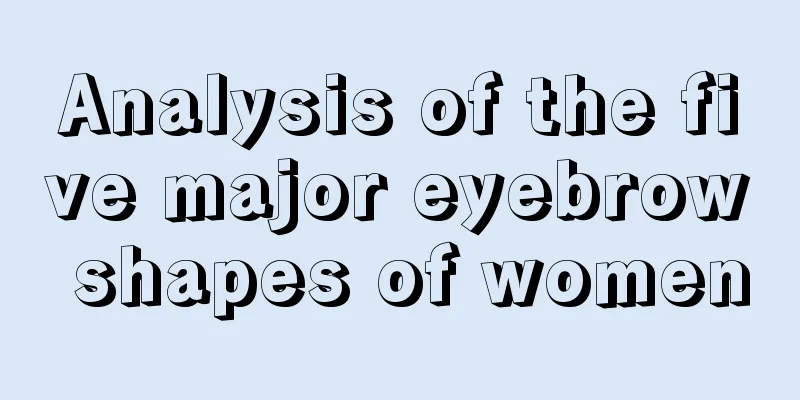 Analysis of the five major eyebrow shapes of women