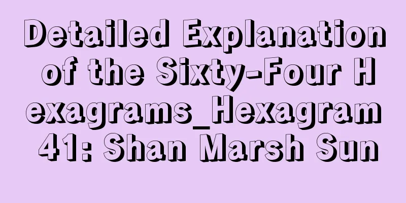 Detailed Explanation of the Sixty-Four Hexagrams_Hexagram 41: Shan Marsh Sun