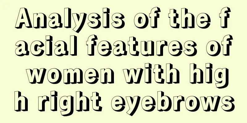 Analysis of the facial features of women with high right eyebrows