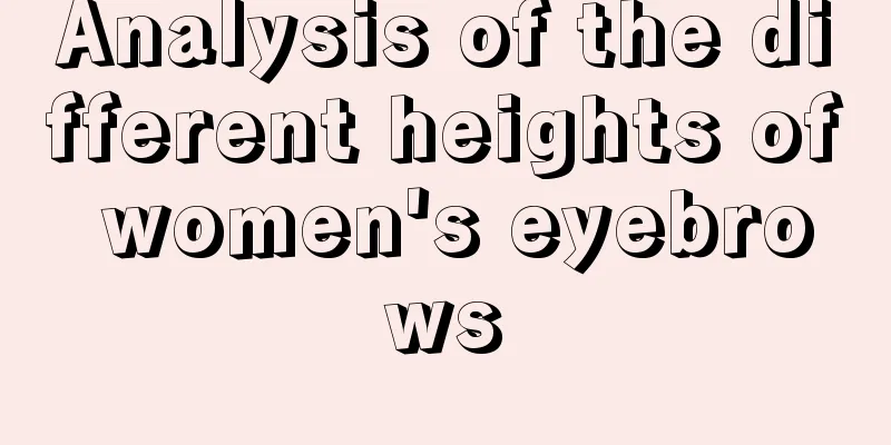 Analysis of the different heights of women's eyebrows