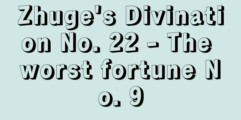 Zhuge's Divination No. 22 - The worst fortune No. 9