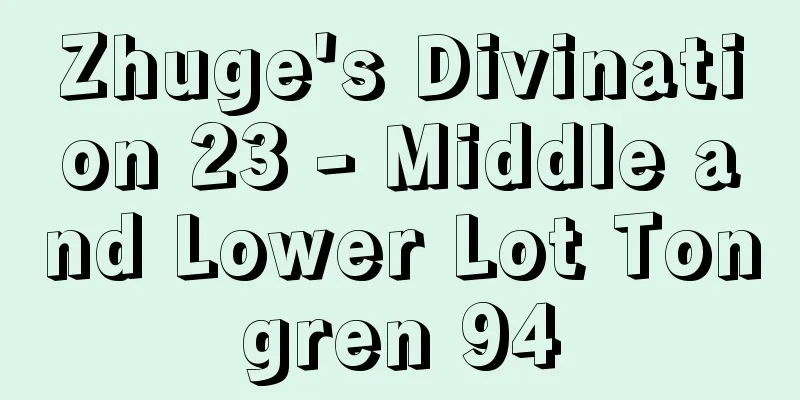 Zhuge's Divination 23 - Middle and Lower Lot Tongren 94