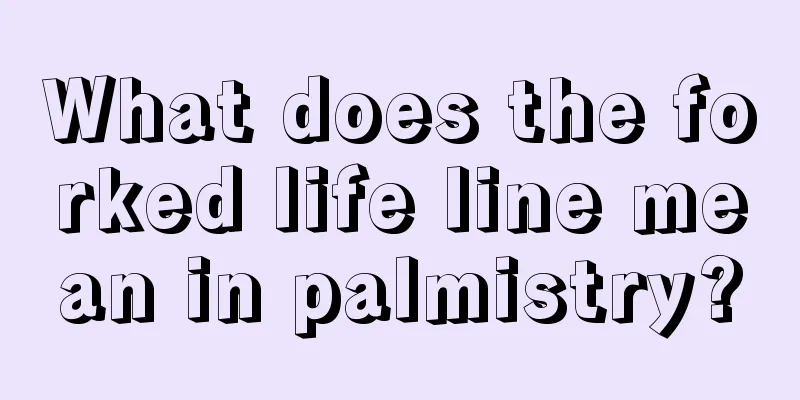 What does the forked life line mean in palmistry?