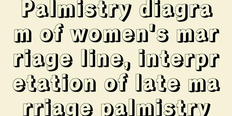 Palmistry diagram of women's marriage line, interpretation of late marriage palmistry