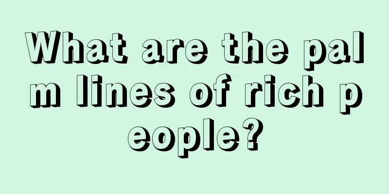What are the palm lines of rich people?