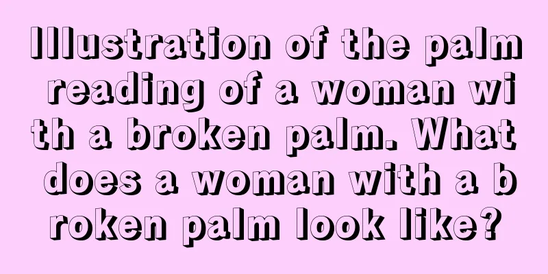 Illustration of the palm reading of a woman with a broken palm. What does a woman with a broken palm look like?