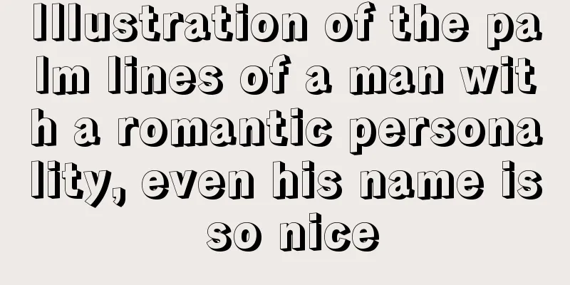 Illustration of the palm lines of a man with a romantic personality, even his name is so nice
