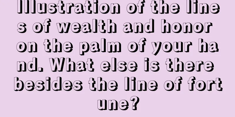 Illustration of the lines of wealth and honor on the palm of your hand. What else is there besides the line of fortune?