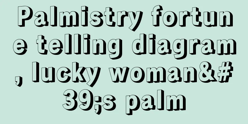 Palmistry fortune telling diagram, lucky woman's palm