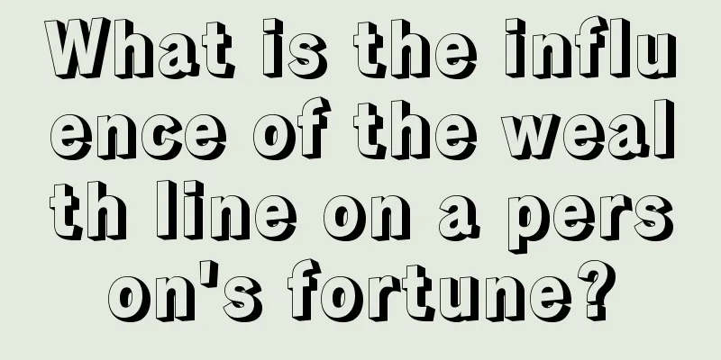 What is the influence of the wealth line on a person's fortune?