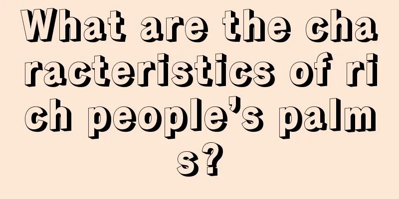 What are the characteristics of rich people’s palms?