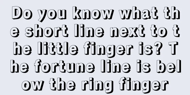 Do you know what the short line next to the little finger is? The fortune line is below the ring finger