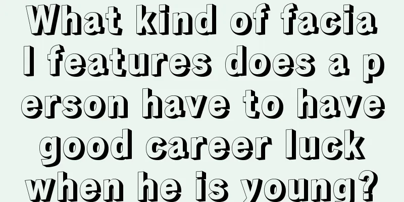 What kind of facial features does a person have to have good career luck when he is young?