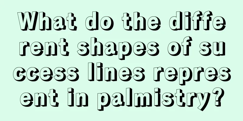 What do the different shapes of success lines represent in palmistry?