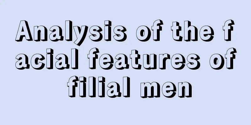 Analysis of the facial features of filial men