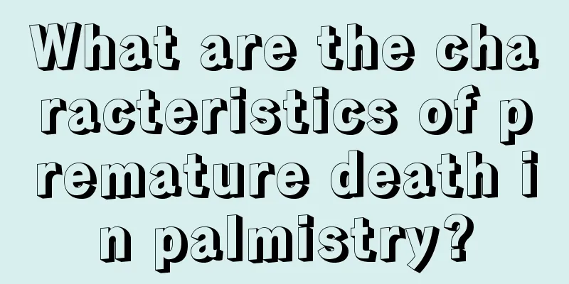 What are the characteristics of premature death in palmistry?