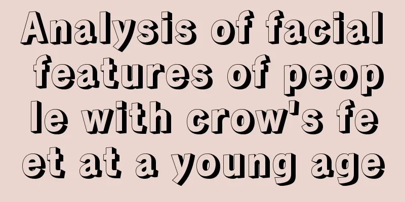 Analysis of facial features of people with crow's feet at a young age