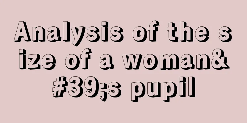 Analysis of the size of a woman's pupil
