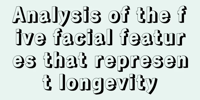 Analysis of the five facial features that represent longevity