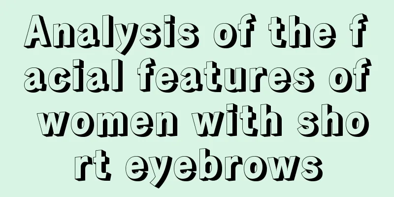 Analysis of the facial features of women with short eyebrows