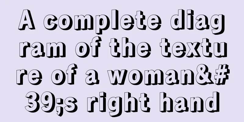 A complete diagram of the texture of a woman's right hand