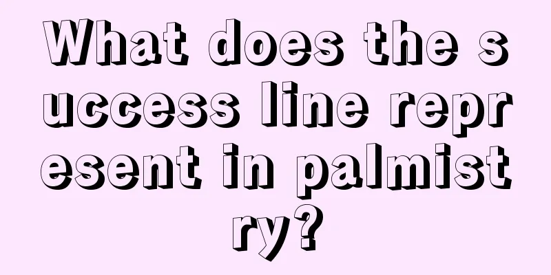 What does the success line represent in palmistry?