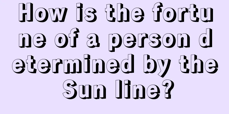 How is the fortune of a person determined by the Sun line?