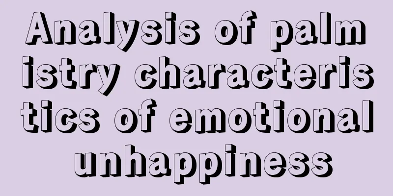 Analysis of palmistry characteristics of emotional unhappiness