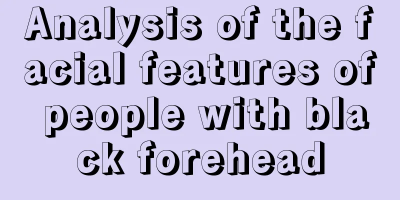 Analysis of the facial features of people with black forehead