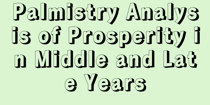 Palmistry Analysis of Prosperity in Middle and Late Years