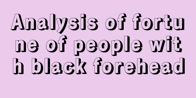 Analysis of fortune of people with black forehead