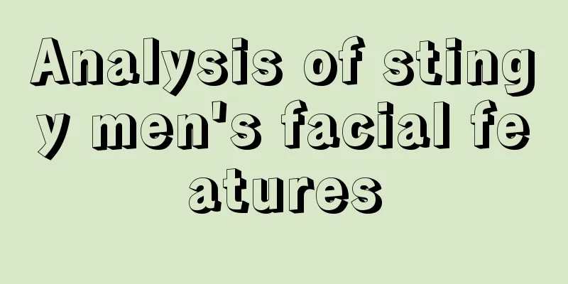 Analysis of stingy men's facial features