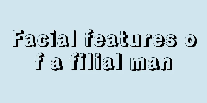 Facial features of a filial man