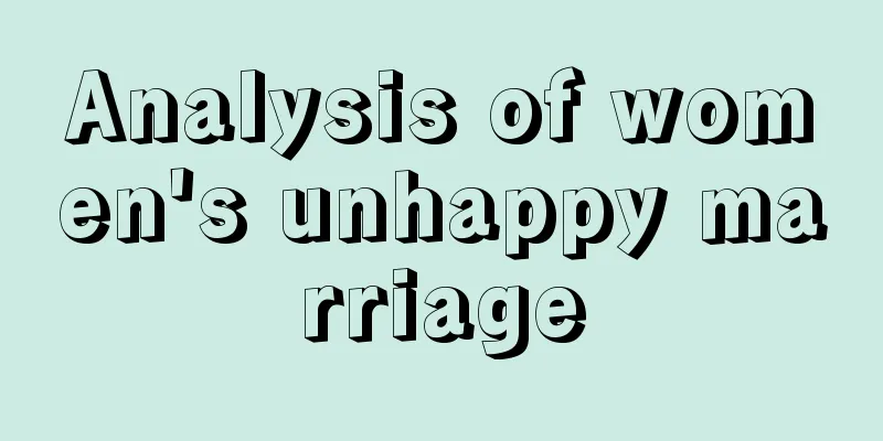 Analysis of women's unhappy marriage