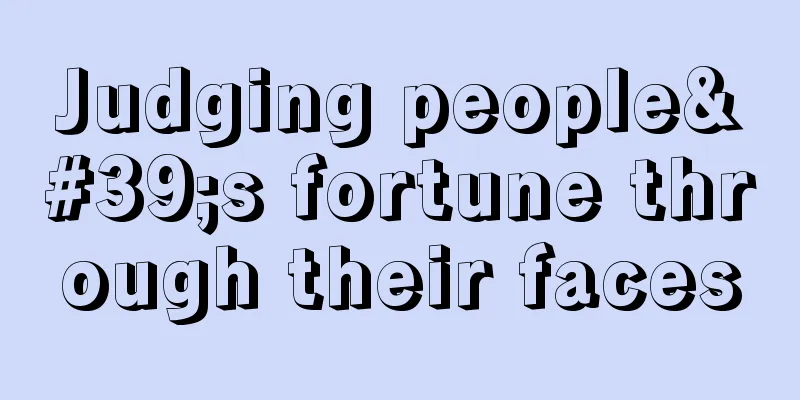 Judging people's fortune through their faces