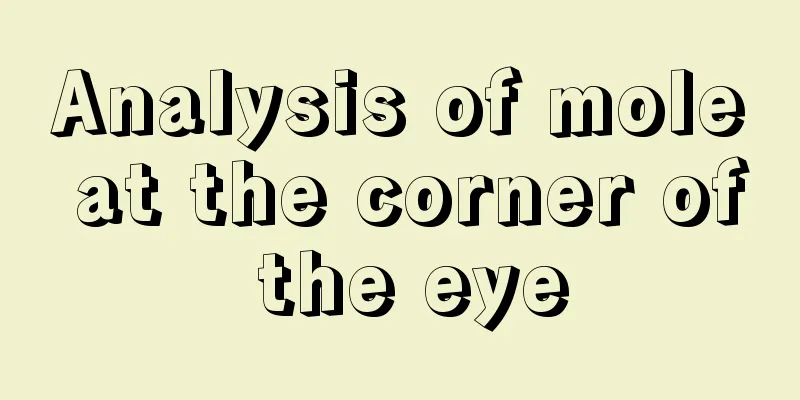 Analysis of mole at the corner of the eye