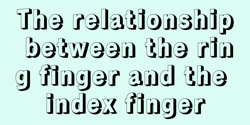 The relationship between the ring finger and the index finger