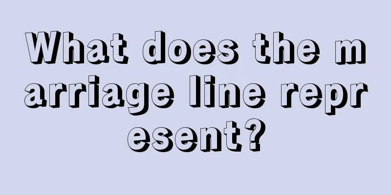 What does the marriage line represent?